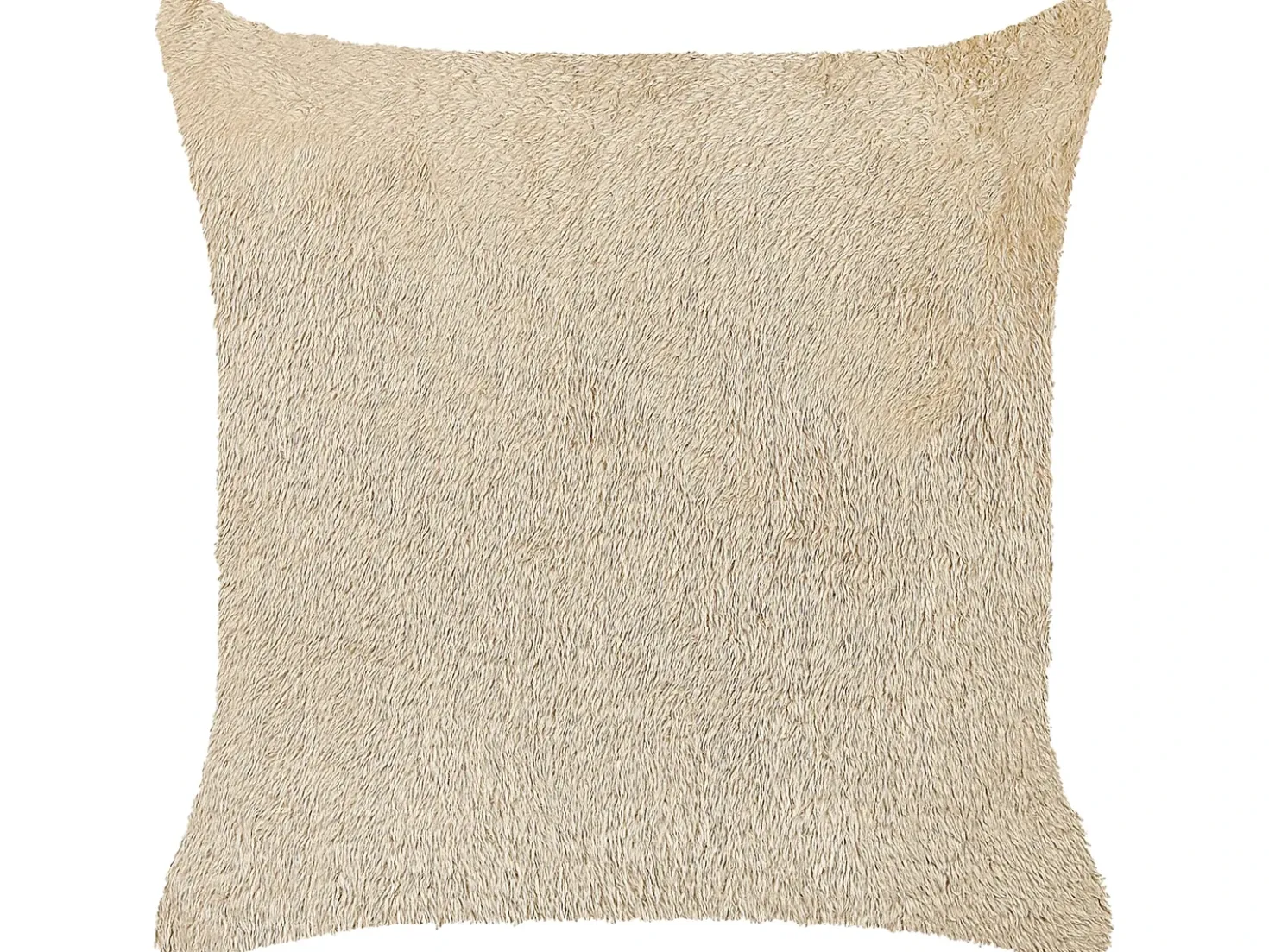 Cuscino decorativo PILEA Finta pelliccia 45 x 45 cm Beige Tinta unita