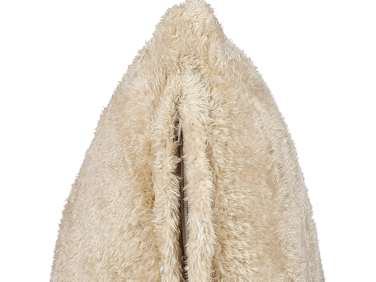 Cuscino decorativo PILEA Finta pelliccia 45 x 45 cm Beige Tinta unita