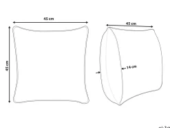 Cuscino decorativo PILEA Finta pelliccia 45 x 45 cm Beige Tinta unita