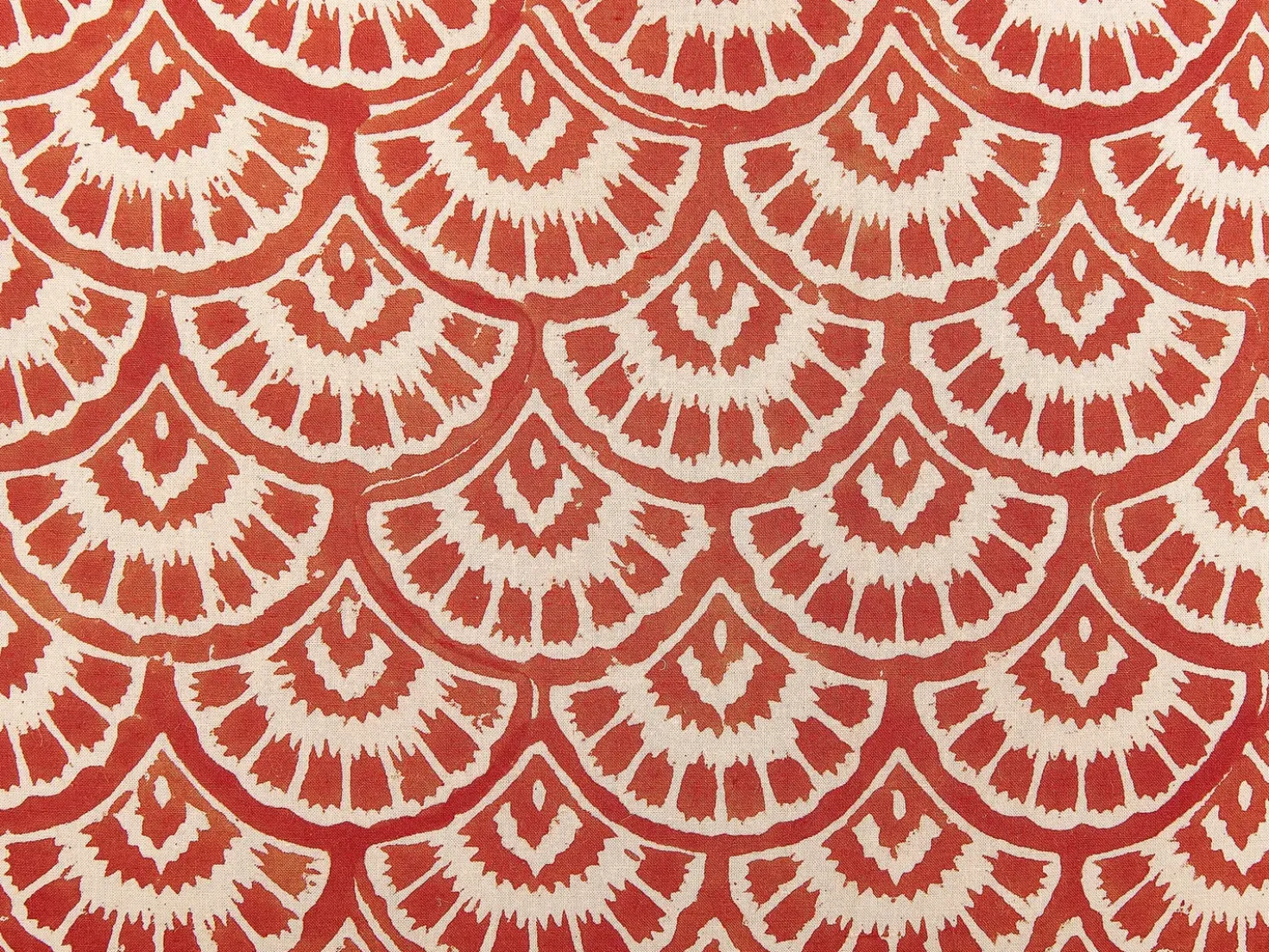 Cuscino decorativo RHUS Cotone 45 x 45 cm Rosso Trama geometrica