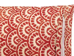 Cuscino decorativo RHUS Cotone 45 x 45 cm Rosso Trama geometrica