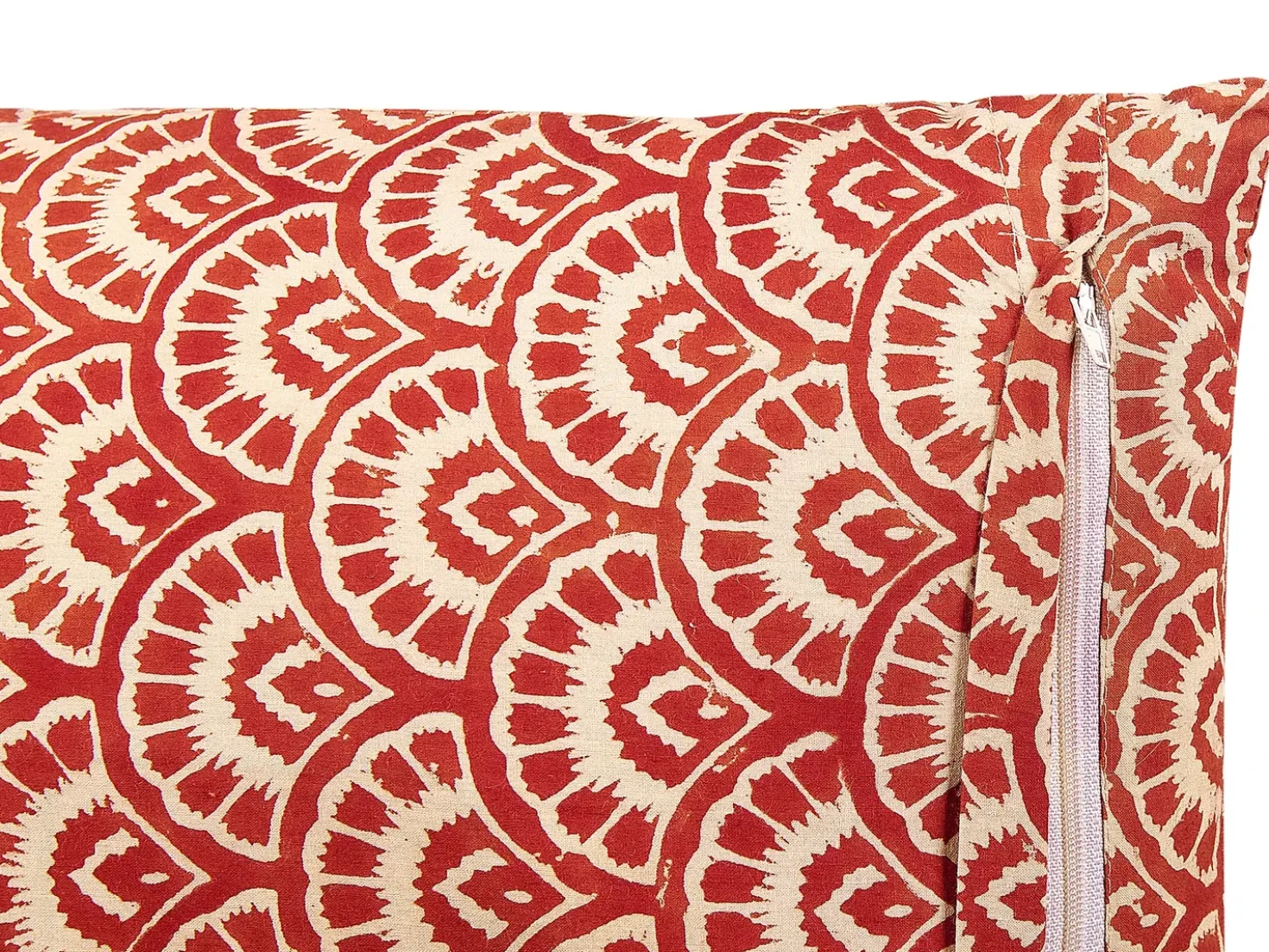 Cuscino decorativo RHUS Cotone 45 x 45 cm Rosso Trama geometrica