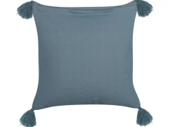 Cuscino decorativo RIBES Velluto 45 x 45 cm Blu scuro Trama floreale