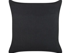 Cuscino decorativo RICINUS Velluto 45 x 45 cm Nero Trama orientale