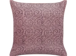 Cuscino decorativo ROMNEYA Velluto 45 x 45 cm Rosa Trama floreale