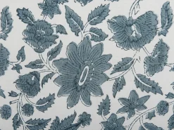 Cuscino decorativo RUMEX Cotone 45 x 45 cm Blu Trama floreale