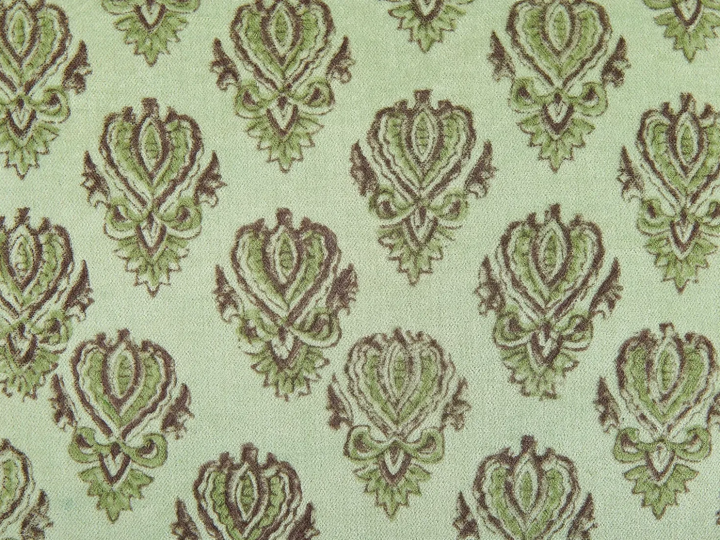 Cuscino decorativo RUNGIA Velluto 45 x 45 cm Verde Trama floreale