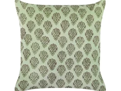 Cuscino decorativo RUNGIA Velluto 45 x 45 cm Verde Trama floreale