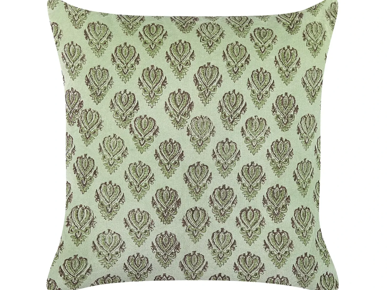 Cuscino decorativo RUNGIA Velluto 45 x 45 cm Verde Trama floreale
