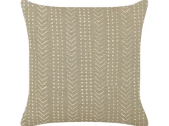 Cuscino decorativo SENECIO Cotone 45 x 45 cm Beige Trama geometrica