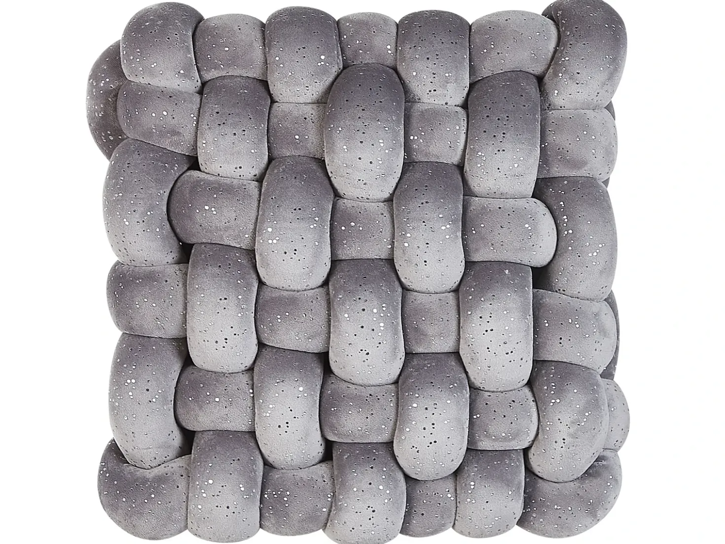 Cuscino decorativo SIRALI Velluto 30 x 30 cm Grigio Tinta unita