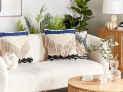 Cuscino decorativo SOFCA Cotone 45 x 45 cm Beige Trama geometrica