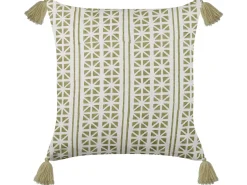 Cuscino decorativo SYRINGA Cotone 45 x 45 cm Verde Trama geometrica