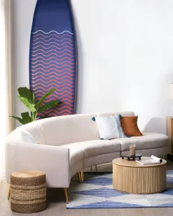 Cuscino decorativo TILIA Cotone 45 x 45 cm Blu Trama geometrica