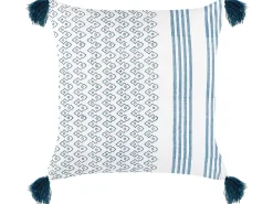 Cuscino decorativo TILIA Cotone 45 x 45 cm Blu Trama geometrica