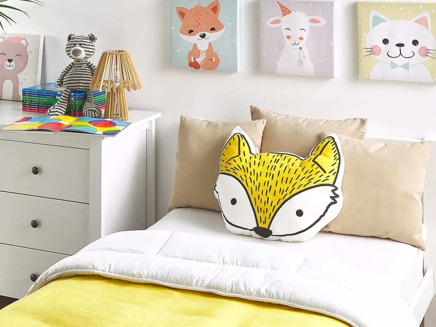 Cuscino decorativo VADODARA Cotone 50 x 40 cm Giallo Volpe