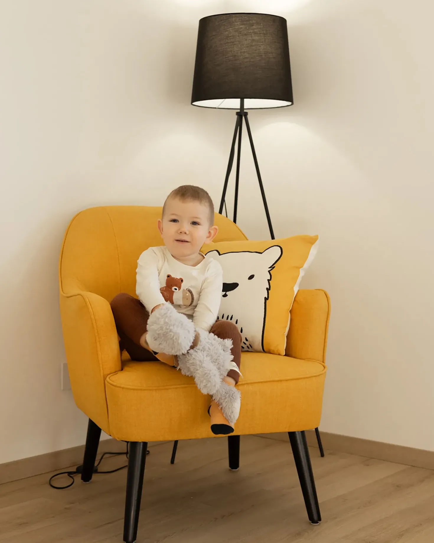 Cuscino decorativo WARANASI Cotone 45 x 45 cm Giallo