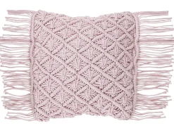 Cuscino decorativo YANIKLAR Cotone 40 x 40 cm Rosa Trama geometrica