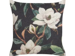 Cuscino decorativo ZAHRIYE 45 x 45 cm Nero Trama floreale