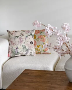 Cuscino decorativo ZAHRIYE 45 x 45 cm Rosa Trama floreale