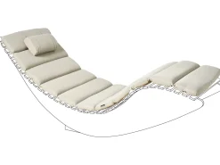 Cuscino per sdraio BRESCIA PREMIUM 180 x 60 cm Tortora