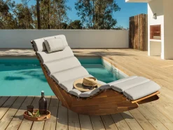 Cuscino per sdraio BRESCIA PREMIUM 180 x 60 cm Tortora