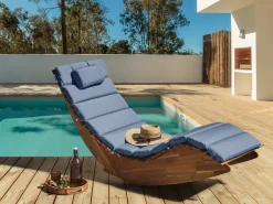 Cuscino per sdraio BRESCIA PREMIUM 180 x 60 cm Blu