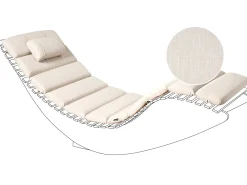 Cuscino per sdraio BRESCIA PREMIUM 180 x 60 cm Beige chiaro