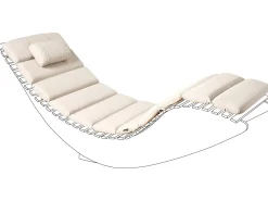 Cuscino per sdraio BRESCIA PREMIUM 180 x 60 cm Beige chiaro