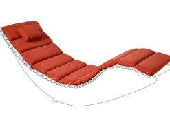 Cuscino per sdraio BRESCIA PREMIUM 180 x 60 cm Rosso