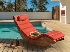 Cuscino per sdraio BRESCIA PREMIUM 180 x 60 cm Rosso