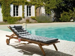Cuscino per sdraio CESANA PREMIUM 192 x 56 cm Grigio melange