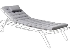 Cuscino per sdraio CESANA PREMIUM 192 x 56 cm Grigio chiaro