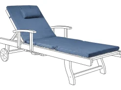 Cuscino per sdraio TOSCANA/JAVA/AMANTEA PREMIUM 189 x 58 cm Blu