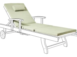 Cuscino per sdraio TOSCANA/JAVA/AMANTEA PREMIUM 189 x 58 cm Verde