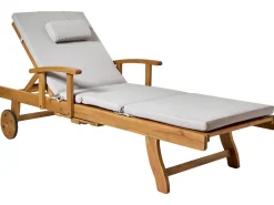 Cuscino per sdraio TOSCANA/JAVA/AMANTEA PREMIUM 189 x 58 cm Grigio chiaro