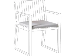 Cuscino per sedia SASSARI PREMIUM 46 x 46 cm Grigio chiaro