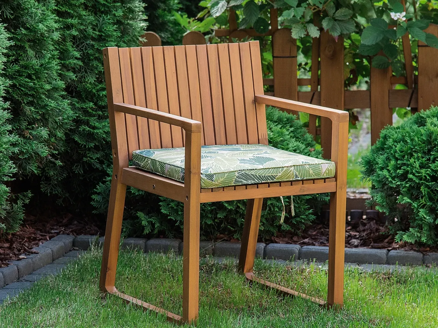 Cuscino per sedia SASSARI 46 x 46 cm Verde chiaro
