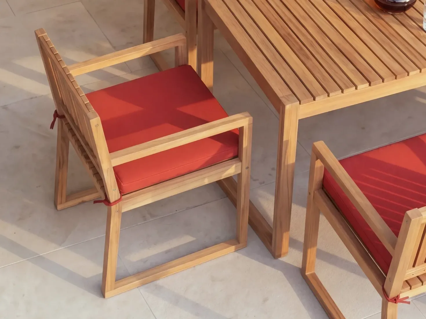 Cuscino per sedia SASSARI PREMIUM 46 x 46 cm Rosso