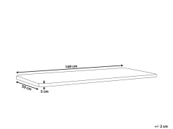 Cuscino per sedile a panca VIVARA 169 x 50 cm Bianco