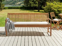 Cuscino per sedile a panca VIVARA 169 x 50 cm Bianco