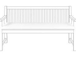 Cuscino per sedile a panca VIVARA 152 x 54 cm Bianco sporco