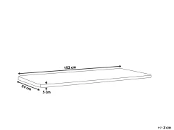 Cuscino per sedile a panca VIVARA 152 x 54 cm Bianco sporco