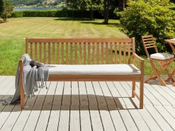 Cuscino per sedile a panca VIVARA 152 x 54 cm Bianco sporco