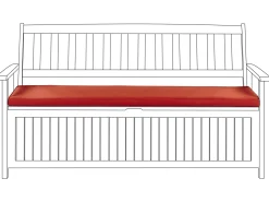 Cuscino per sedile a panca SOVANA Rosso scuro