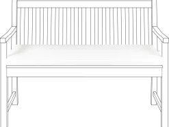 Cuscino per sedile a panca VIVARA 112 x 54 cm Bianco sporco