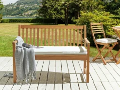 Cuscino per sedile a panca VIVARA 112 x 54 cm Bianco sporco