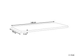 Cuscino per sedile a panca SOVANA 148 x 45 cm Bianco sporco
