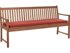 Cuscino per sedile a panca VIVARA 169 x 50 cm Rosso scuro