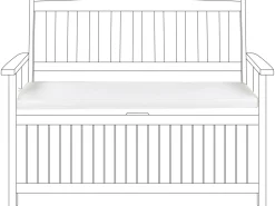 Cuscino per sedile a panca SOVANA 108 x 45 cm Bianco sporco